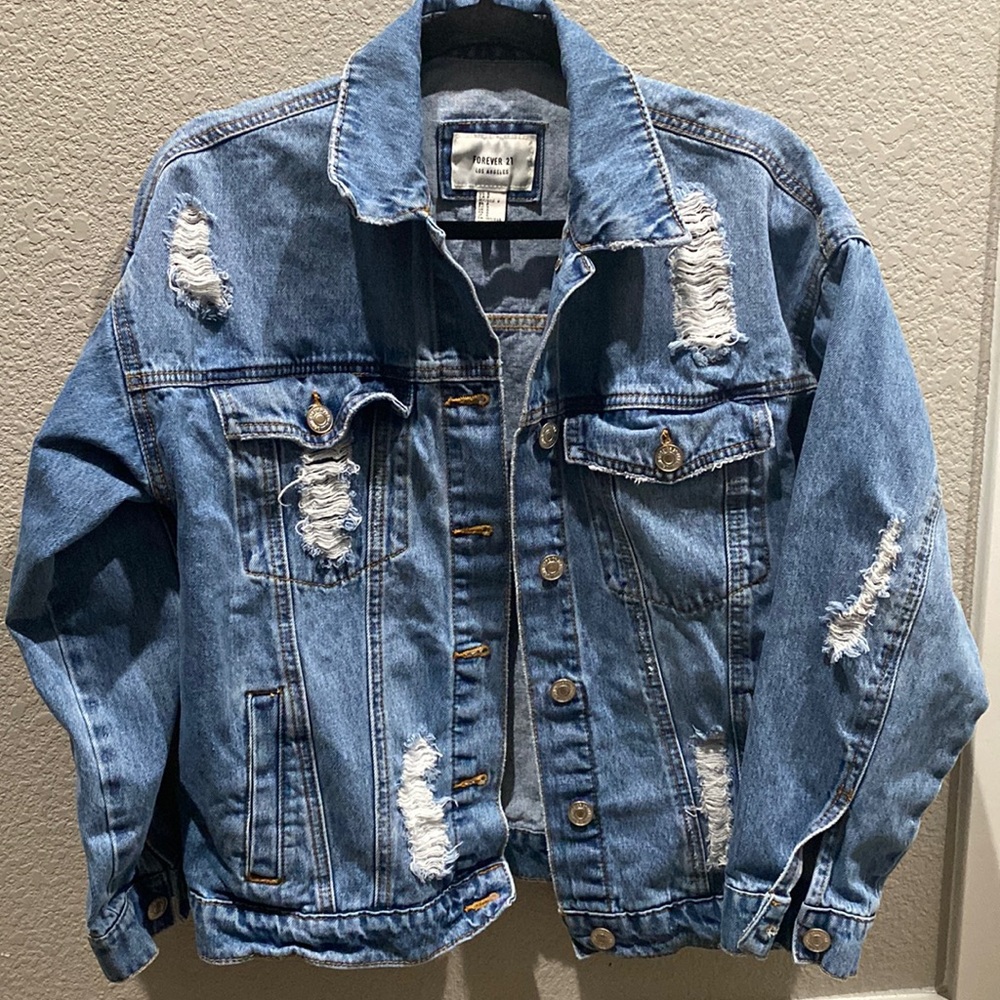 Distressed Jean jacket